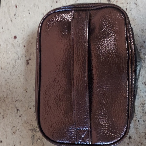NEW-🤎 Bare Escentuals Makeup/Cosmetics Bag.  Color-Bronze Matalic - Picture 4 of 11